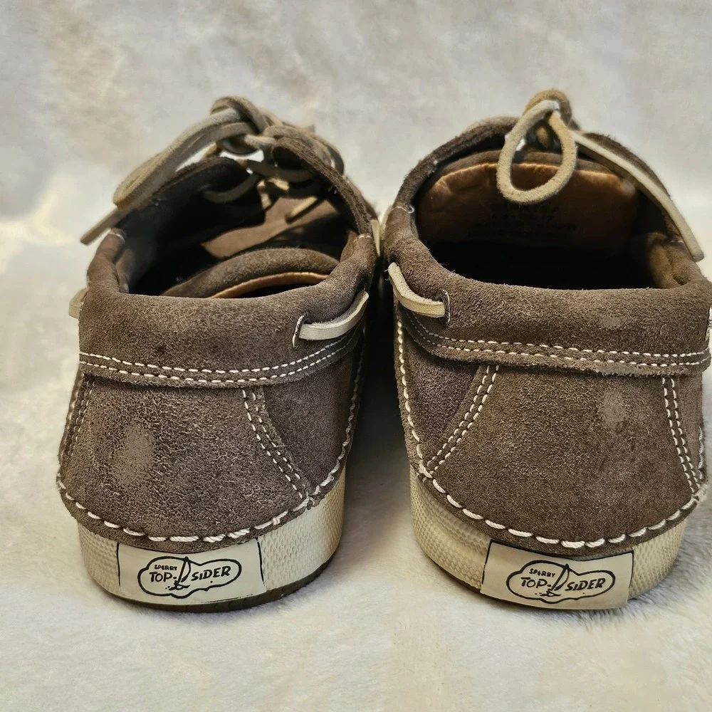Sperry Top-Sider Largo 3-Eyelet Brown Suede Boat Shoes Men's Size 8.5 M